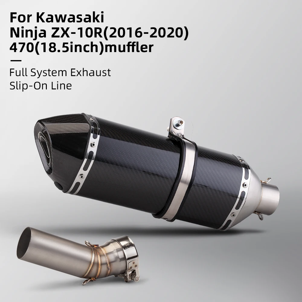 

System Escape Slip On Front Tube Link Pipe Connect Original full Motorcycle Exhaust System For ZX10R 2016-2020