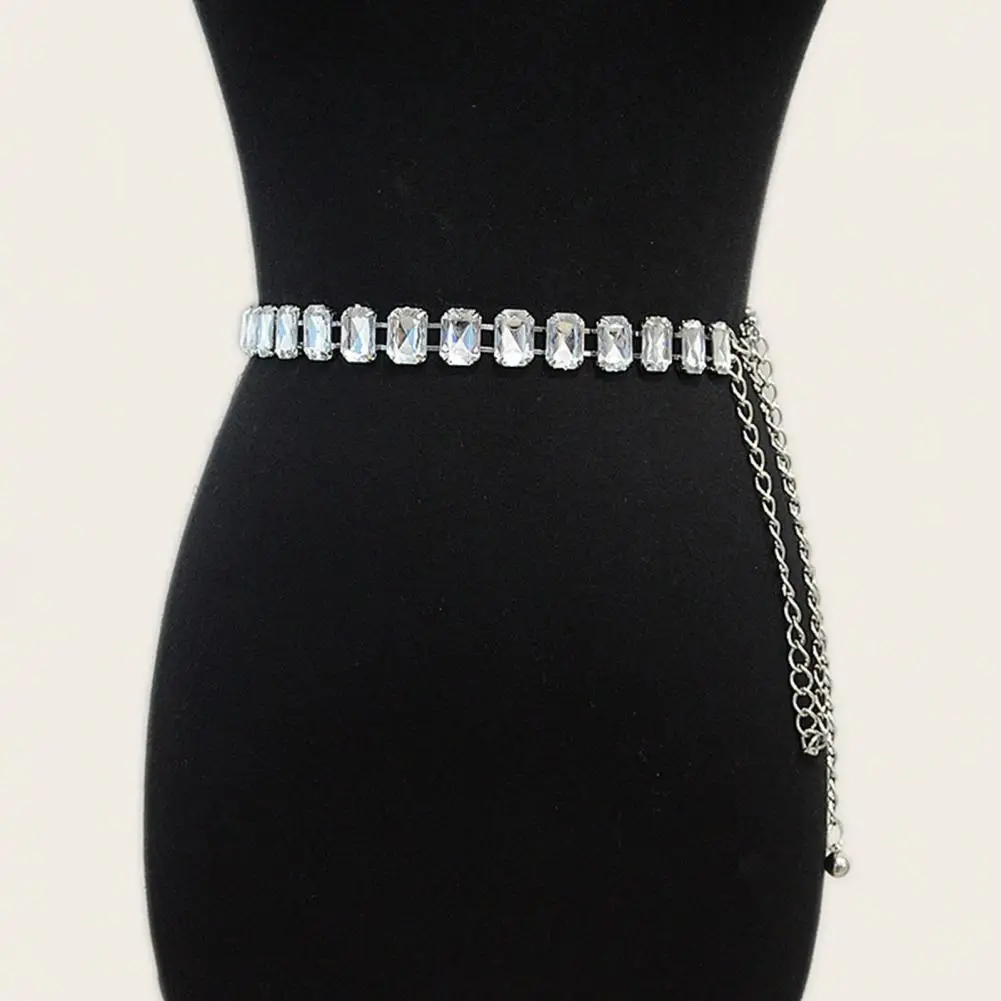 Dress Accessories Hypoallergenic Ladies Faux Crystal Belly Chain for Daily Wear