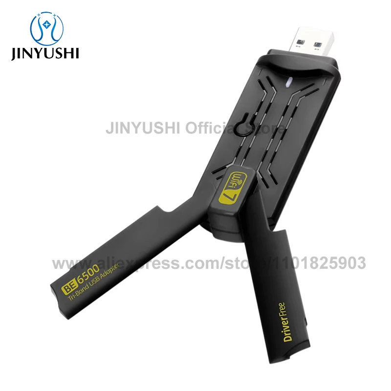 

1 шт. BE6500 Wi-Fi адаптер беспроводной Wi-Fi 7 USB 3.2 ключ трехдиапазонный двухдиапазонный чип Realtek RTL8912AU для Win10/Win11