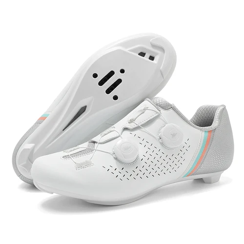 Zapatos de ciclismo de carretera, zapatos planos con tacos, zapatillas de ciclismo de velocidad, zapatos de bicicleta para hombre, calzado antideslizante autoblocante para bicicleta de montaña spd