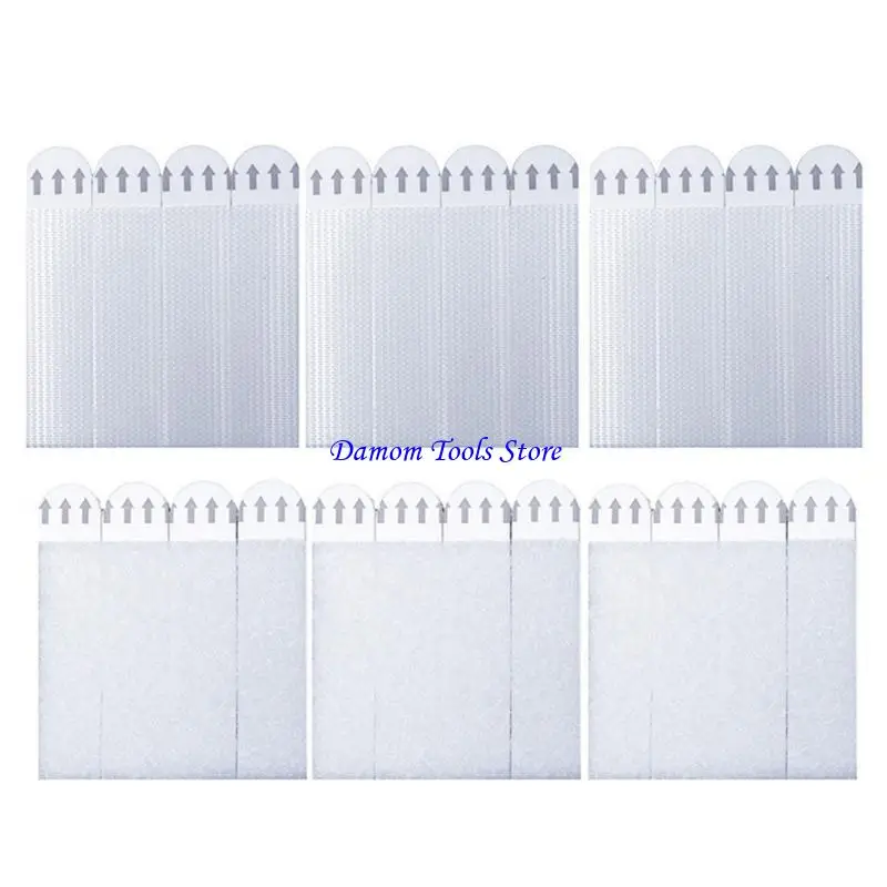 57BE 12Pcs Adhesive Wall Mounting Strips Punchfree Frame Tape Strips Enduring