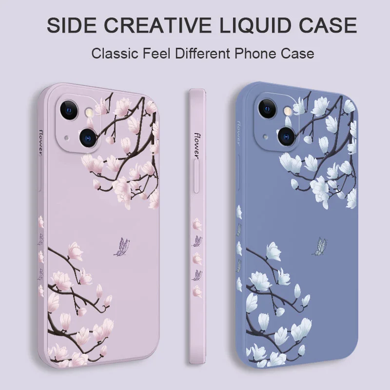 Tree Branch Phone Case For iPhone 16 15 14 13 12 11 X XR XS Plus Pro Max Mini Silicone Cover