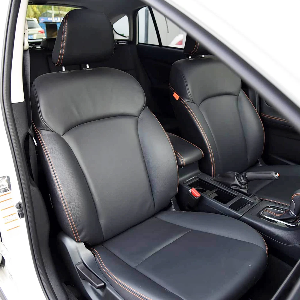 

Чехлы на сиденья для Subaru XV 2012 2013 2014 2015 2017 2018-2021, аксессуары из воловьей кожи и кожи из ПВХ, поддерживающие подушки для сидений, 12 шт./компл.