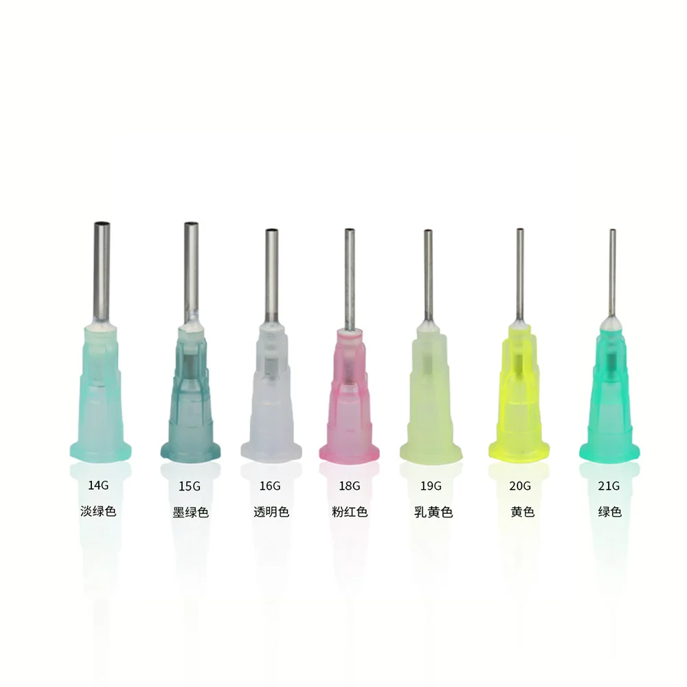 50pcs Precision Dispensing Tips Syringes Blunt Needles For Industrial Stainless Steel Dispenser Set Equipment Tool