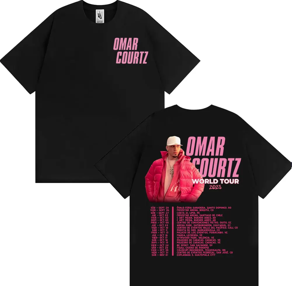 

Omar Courtz Primera Musa World Tour 2025 Merch T-shirts Men Women Harajuku Hip Hop Street T Shirt Cotton Loose Oversized Tshirt