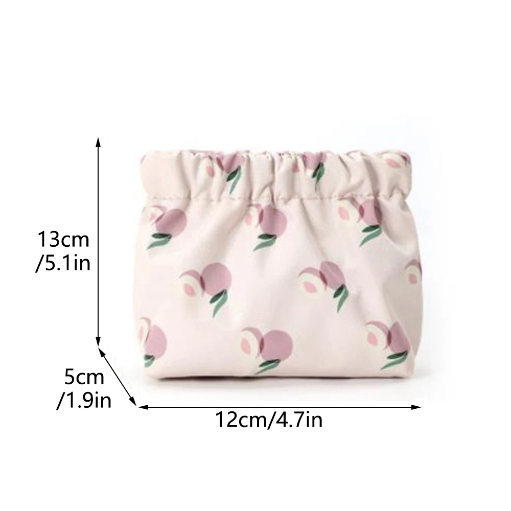 1PC Polyester Printed Storage Bag, Fruit Makeup Bag, Waterproof, Portable Key, Lipstick, Mini Storage Wallet image 5