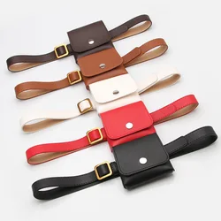 Cool Women PU Belt with Bag Leather Waist Bag Fashion Women's Pure Color Ring Messenger Shoulder Chest Belts Wholesale Dropship