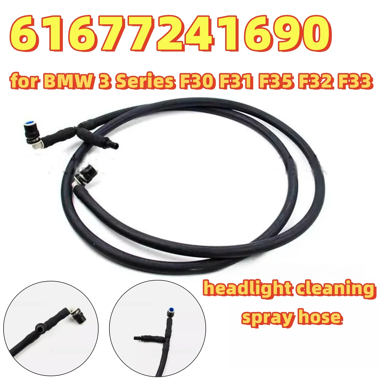 

Car Headlight Washer Pipe Water Hose 61677241690 For BMW 3/4 Series F30 F80 F31 F32 F82 F83 F36 Headlight Cleaning Spray Hose