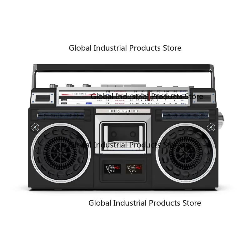 Retro Dual-Channel Cassette Tape Recorder Radio with USB Flash Drive Multi-Function Nostalgic Tape Player