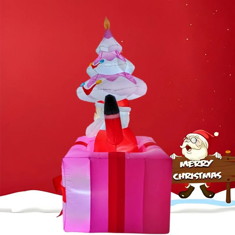 Inflatable Toy Gift Santa Christmas Inflatable Model Luminous Inflatable Model Christmas Atmosphere Decoration Model