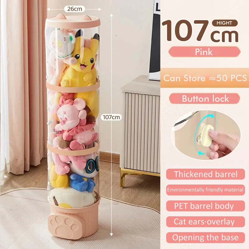 Puppen Aufbewahrung Stofftier Aufbewahrungs Rhre Transparent  Vertikaler  Plschtiere Organizer Fr Kinderzimmer