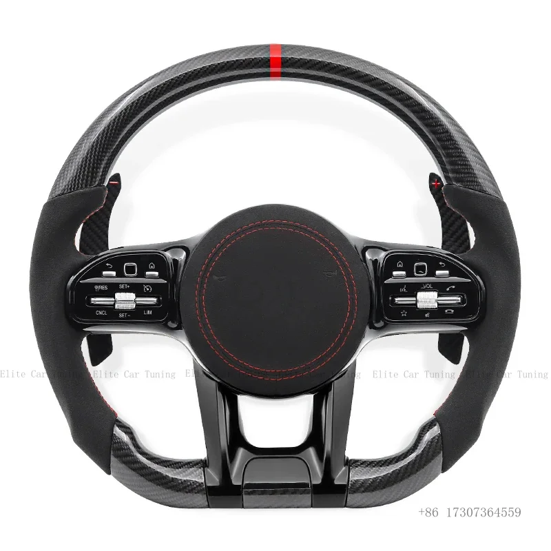 

Carbon Fiber Steering Wheel for Mercedes Benz A B C E S Class W117 W166 W177 W197 W204 W205 W212 W213 W222 W463 GLA GLC GLB GLE