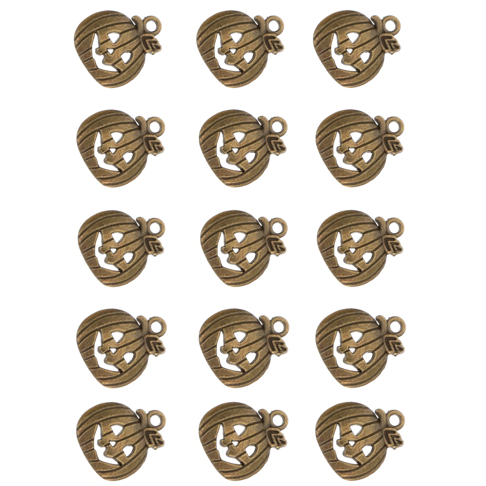 

100pcs Pumpkin Pendant Charms Garland Halloween Lantern DIY Earring Making Jewelry Crafting Accessories Vintage Alloy Unique