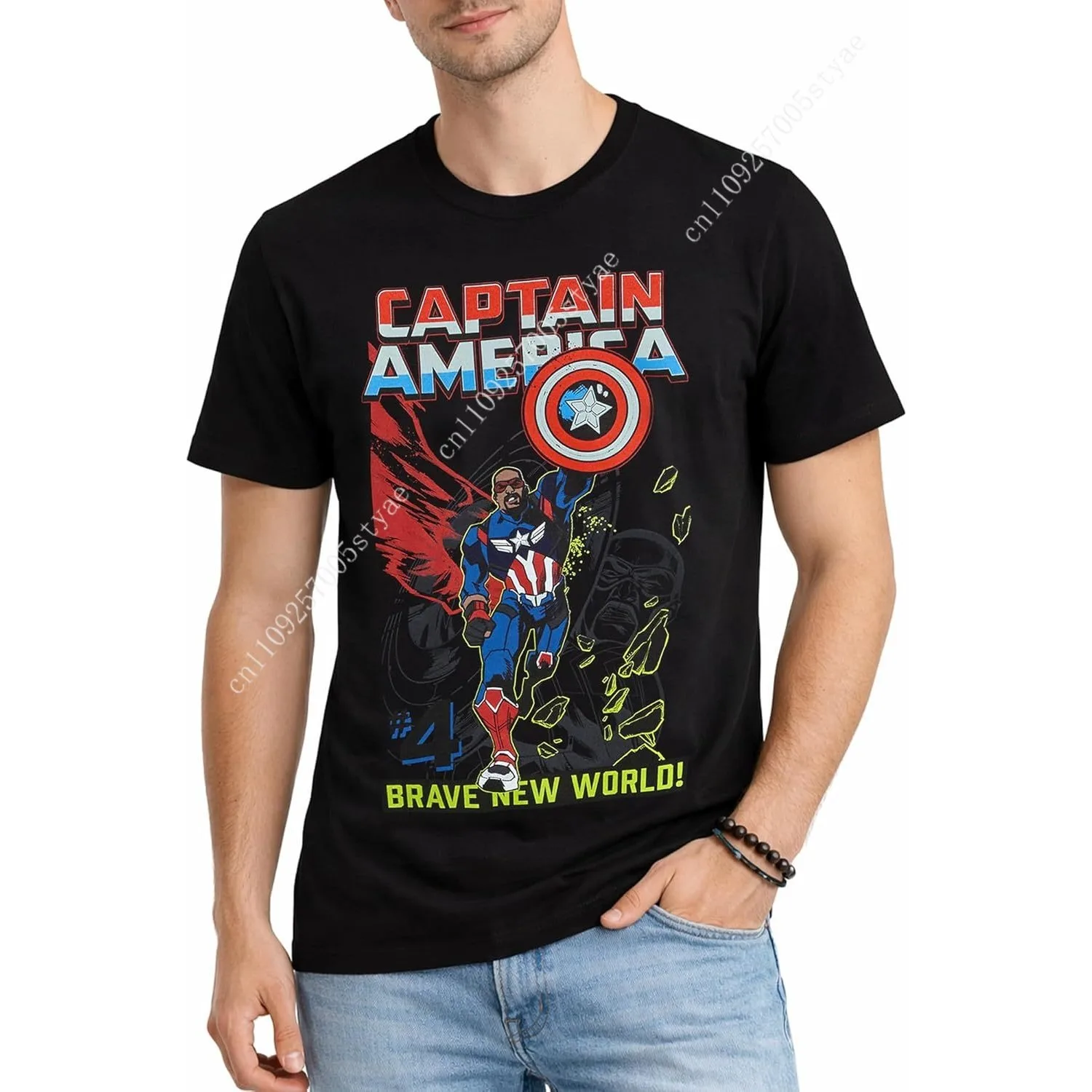 

Marvel Mens Graphic T-Shirts - Avengers Spiderman Captain America Short Sleeve Crewneck Graphic Tee Shirt for Men (S-XL) Cosplay