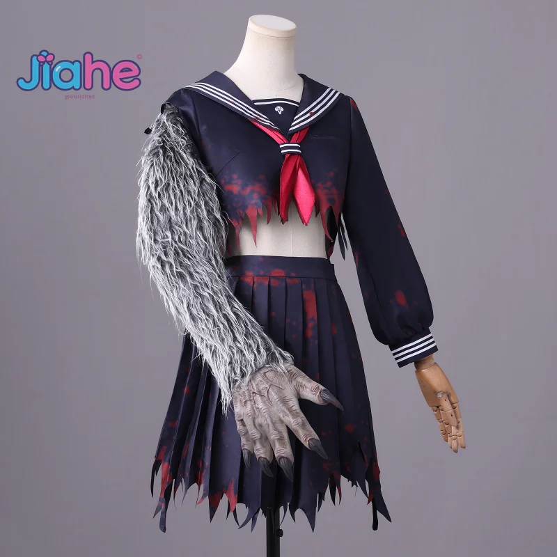 

Shimizu Hinako‌ Cosplay Costume SILENT HILL Cos f Horror Game Fox mutant outfit shirt tie dress gloves Halloween party JK suit