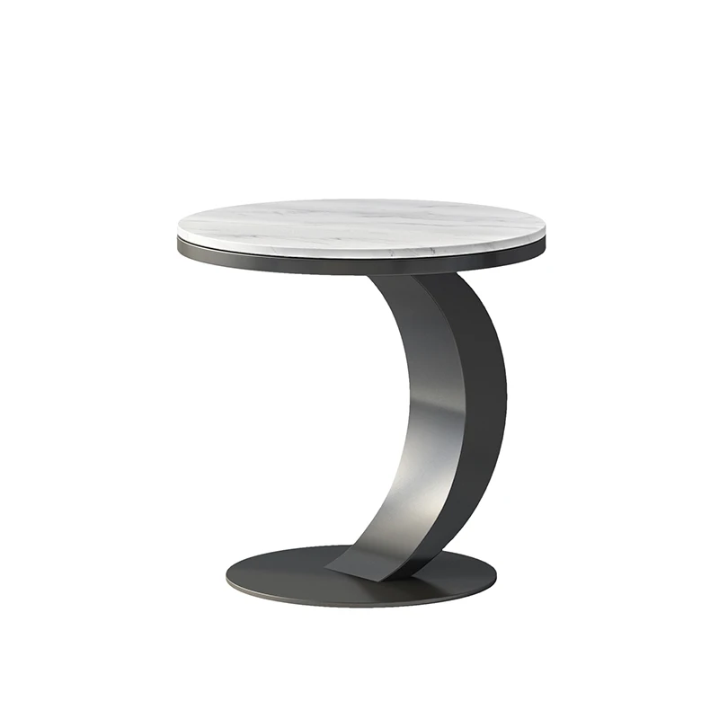 

A few rock slabs by the sofa, light luxury living room, small round table, simple corner table, bedside table, cabinet, creative