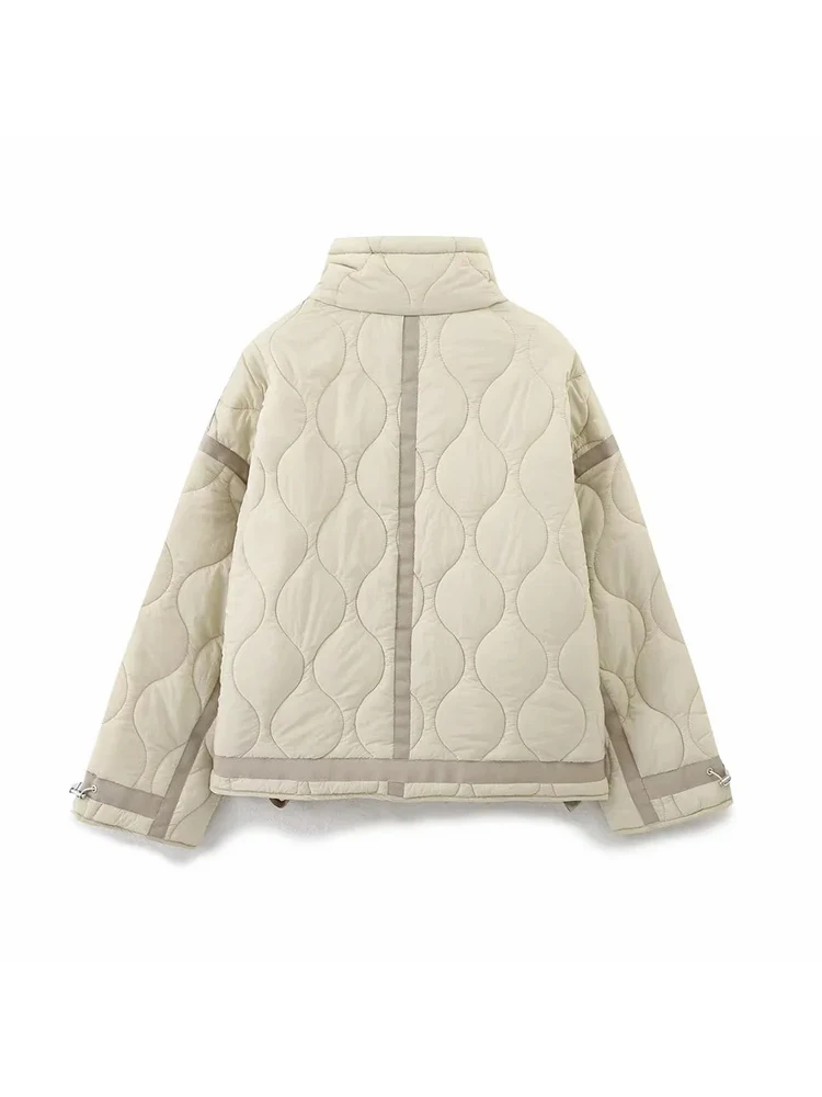 Women Autumn New Fashion Loose Cotton Jacket Short Coat Chic Long Sleeve Cotton Clothes Outerwear Muje