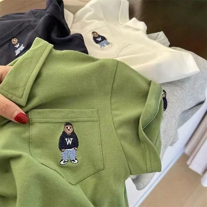 Polo de algodón para niños, camiseta para niños, Top de manga corta, ropa para bebé, novedad de verano 2022