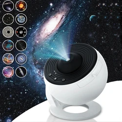 New Star Projector Galaxy Light 13 em 1 Planetário 360 ° Rotativa Aurora Night Light Lâmpada para Quarto Céu Estrelado Crianças Presente Adulto