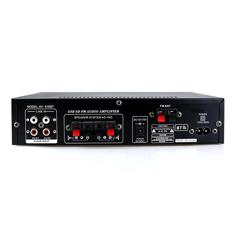 100V-240V 12V Audio Amplifier 60Wx2 Channel 2.0 Digital for Home Car Powerful Bluetooth HIFI Stereo Subwoof AMP Support USB FM