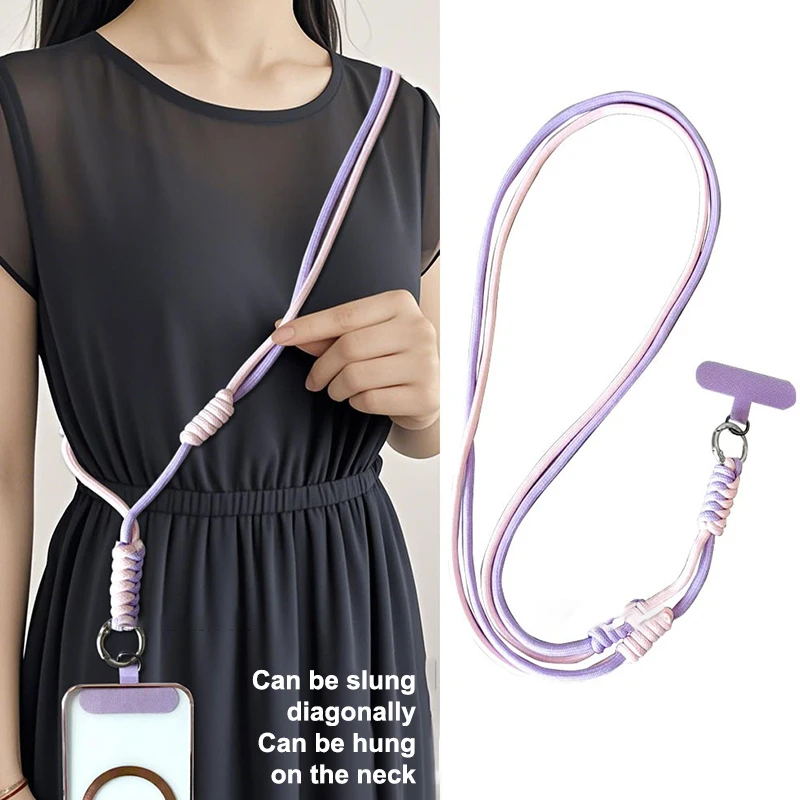 

Ремешок для мобильного телефона, регулируемый длинный ремешок с защитой от потери веревки, универсальный подвесной шнур через плечо для чехла для мобильного телефона для IPhone Xiaomi