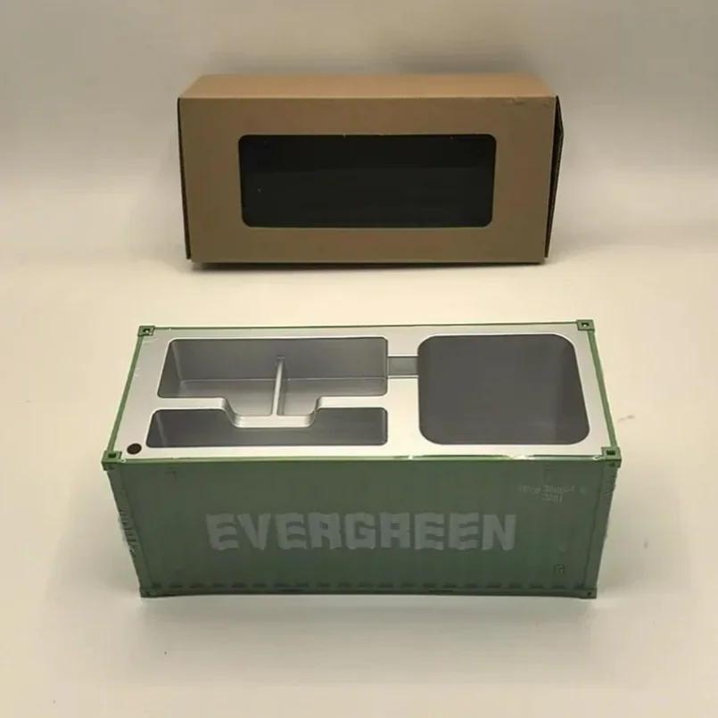 1/20 Scale Simulated Shipping Cargo Container Model Pen Holder Plastic Storage Box New Style Desktop Stationery Organizer view 6