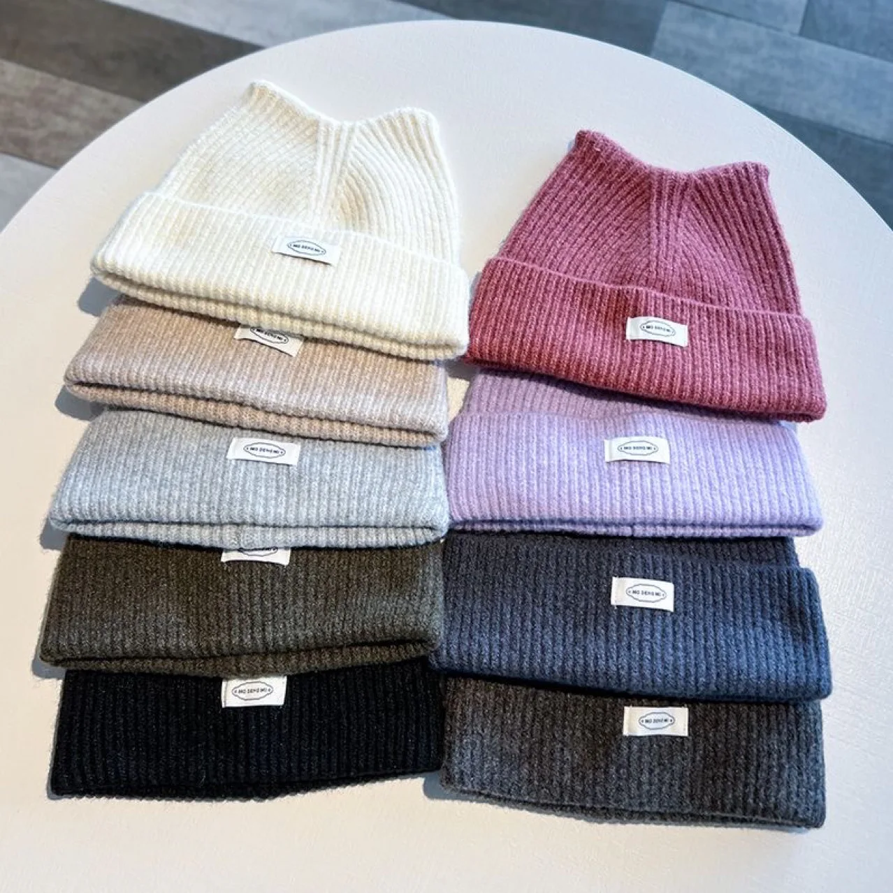 

Winter Cute Cat Ear Knitted Beanie Elastic Ribbed Winter Warm Hat with Adorable Feline Ears Soft Skull Cap Cold Weather Gear