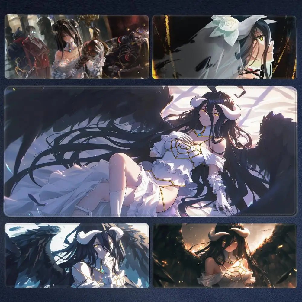 

XXL Mouse Pad Anime Overlord Albedo Keyboard Office Table Pads Large Cartoon Kawaii Gilr Mousepad Gaming Playmat Laptop Mice Mat