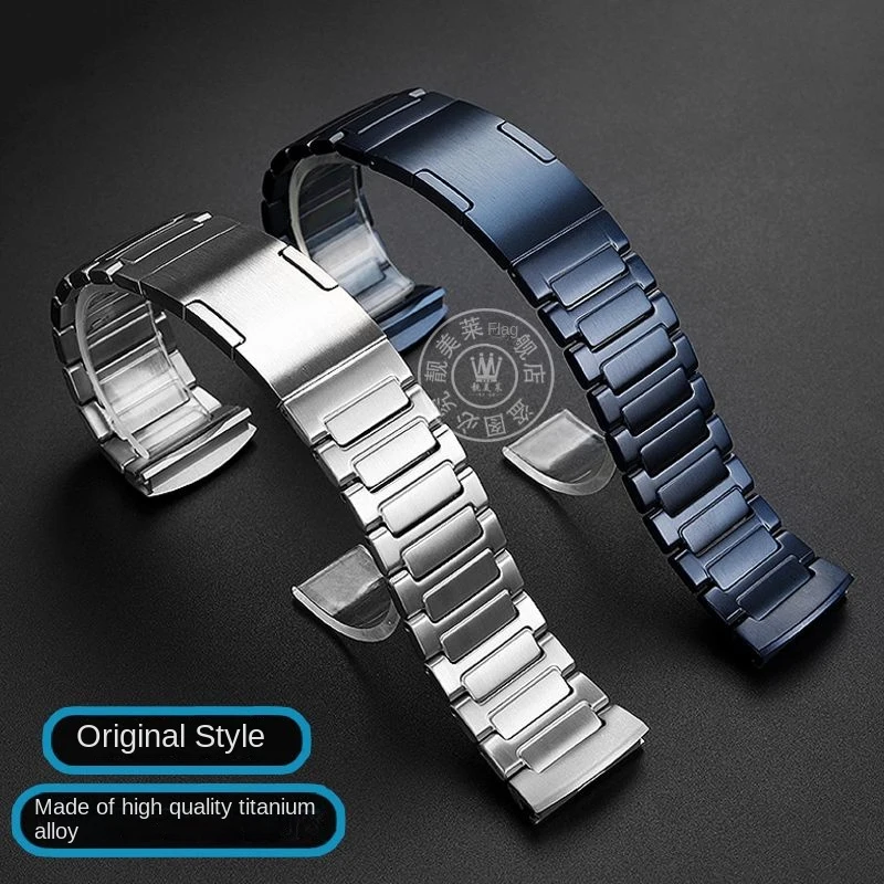 Correa de reloj de Metal de titanio para Huawei WATCH 4Pro Mars 4PRO, aleación de titanio, plata, azul, nueva cadena de reloj, pulsera de extremo de arco