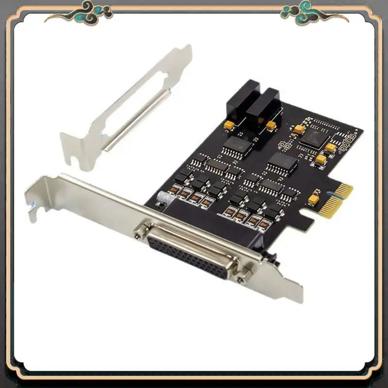 ASMA-Parallel Port DB25 25Pin PCIE Riser Card Pcie X1 17V352 2S RS232/RS485 Communication Control Cards PCI-E Express Cards