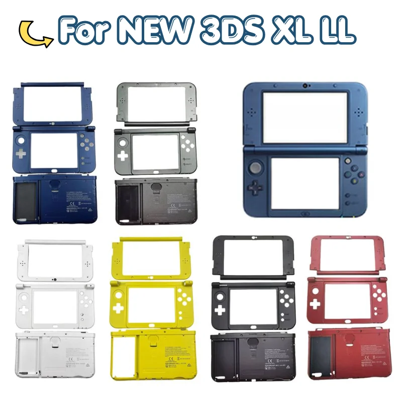Full Housing Shell Kit For New 3DS LL XL Console Case Faceplate Original Size Replacement Front Middle Back Faceplate Case