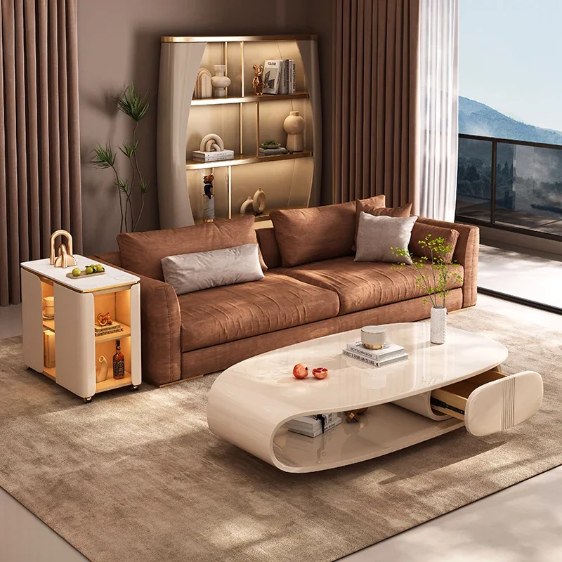 Luxury Design Coffee Table Storage Home Nordic Designer Entryways Side Table Space Saving Unique Mesa De Centro Sala Furniture - Image 4