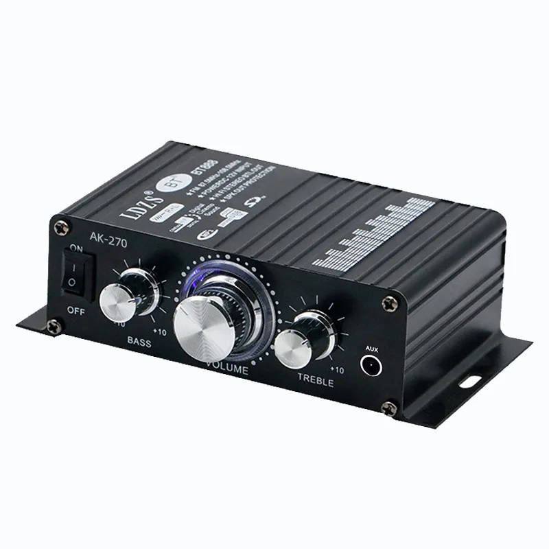Creatall AK-270 12V 2*20W Mini Power Amplifier for Home Theater Sound System Audio HIFI BT Wireless Electronic Accessory