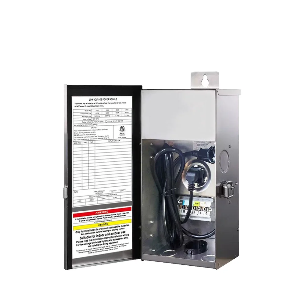 LT3300 Multi-tap 300W 120V AC Input Heavy Duty 304 Stainless Steel Low Voltage Transformer for Landscape Lighting Systems