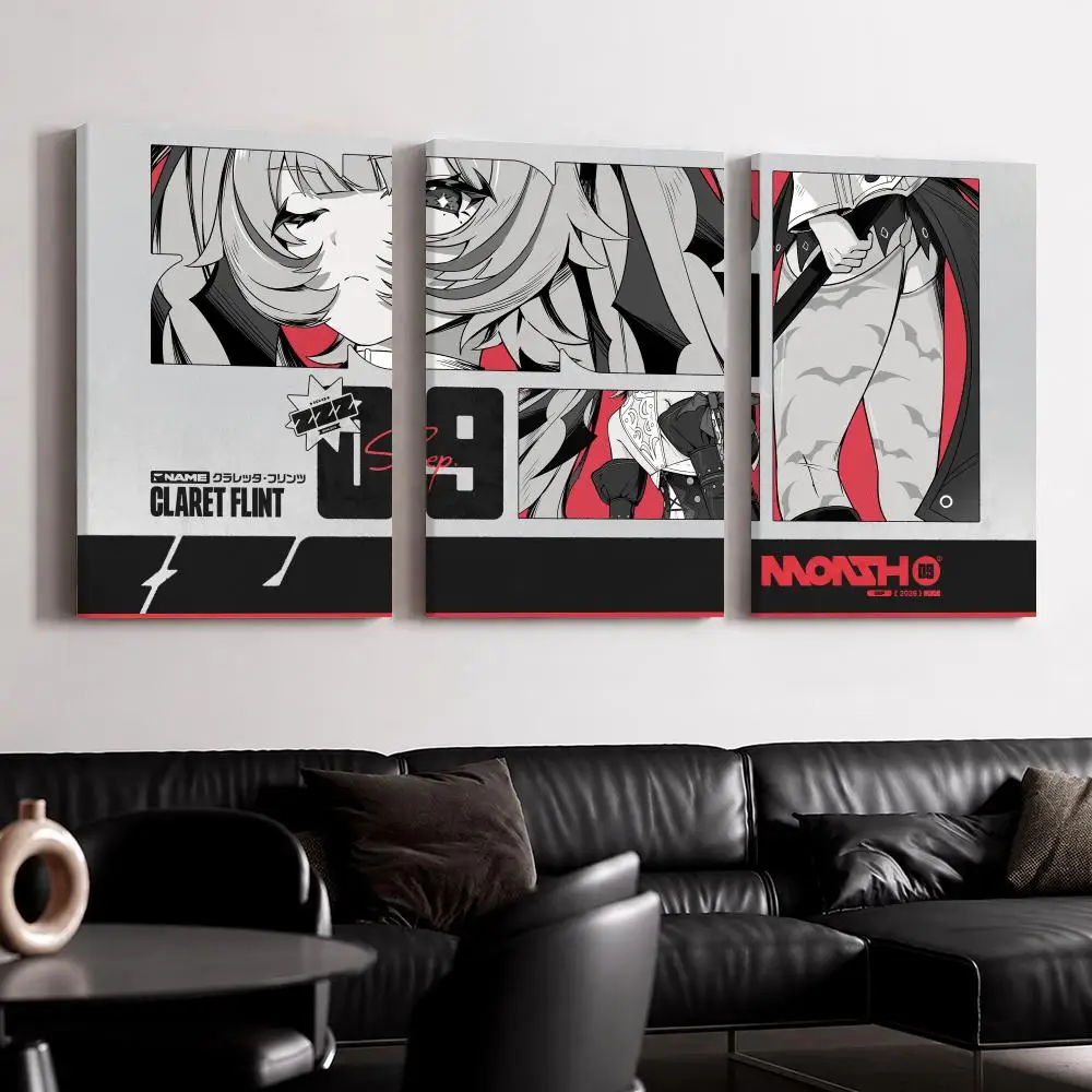 Anime Z-Zenless Z-Zone Z-Zero Framed Wall Painting Ready to Hang Canvas Wall Art Poster for Bedroom Living Room Home Decor Gift