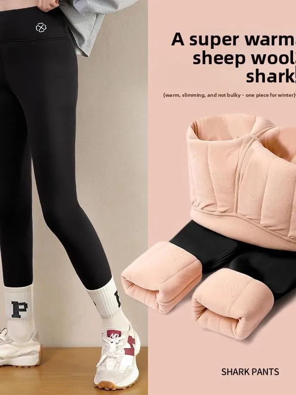 

Теплые утягивающие леггинсы Thiened Fce, детские зимние повседневные брюки из кожи с защитой от холодного ковчег, базовые многослойные брюки для девочек