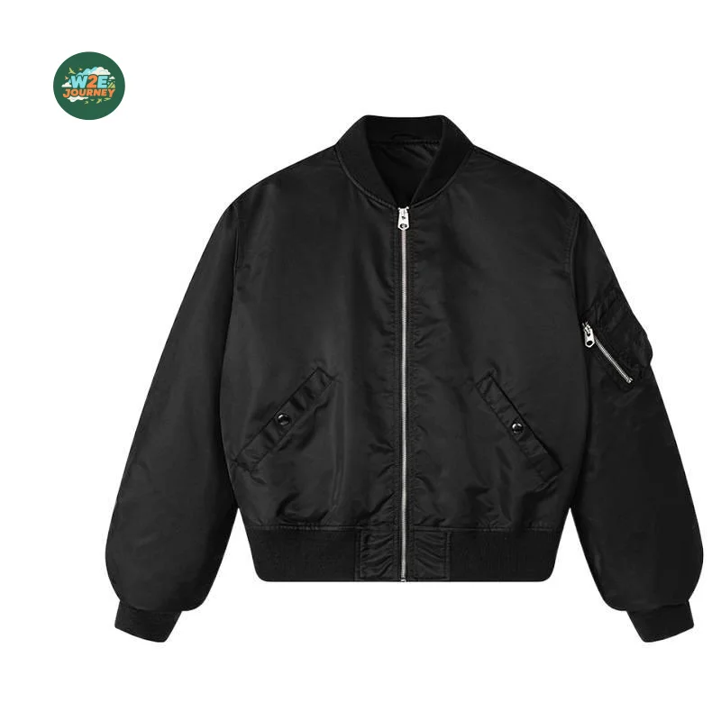 W2EJOURNEY EU US Size Luxury Quality Casual Jacket  Lightweight Casual Spring Fall Windbreaker Zip Up Men Bomber Jacket