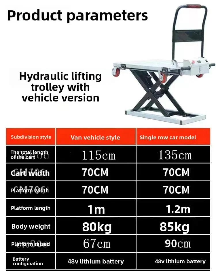 Tragbarer elektrischer hydraulischer Scherenhebetrol – zum Laden, Entladen und Heben von Fracht