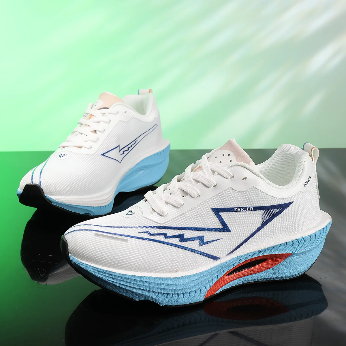 ZERJER Nuevas zapatillas ligeras e informales para correr para hombre - Zapatillas ligeras y acolchadas para hombre y mujer, con puntera transpirable