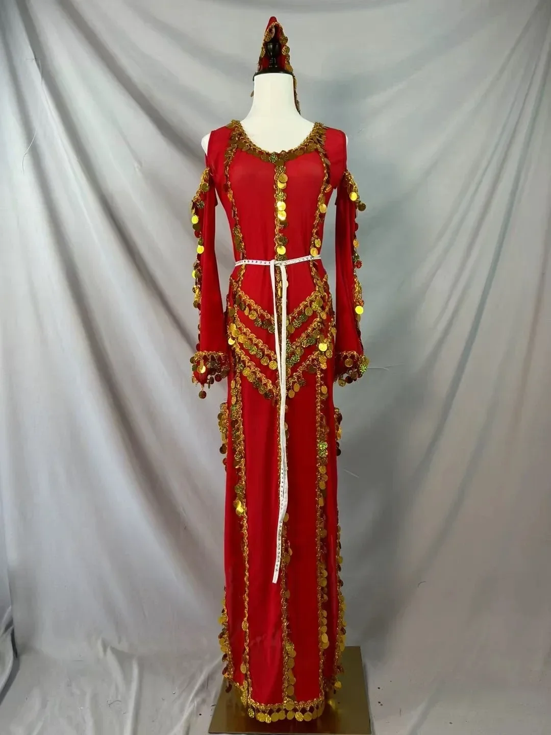 Maßgeschneiderte Bauchtanz-Wettbewerbskostüme, orientalische Tanzkleider für Erwachsene, ethnische Roben für Frauen, Bühnenoutfits – Detail 6