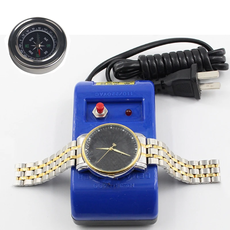 

2PCS Watch Demagnetizer Watch Demagnetization Watch Time Adjustment Proofreading Watch Repair Tool Compass Test Tool Kits