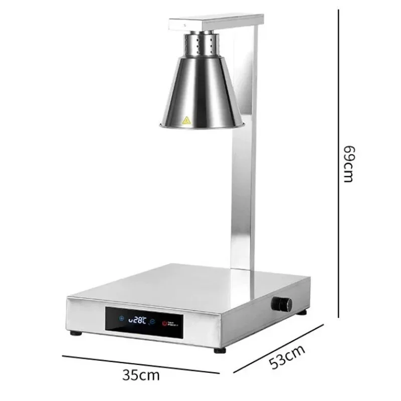 3 Head Food Warmer Lamp Stainless Steel Buffet Food Heating Light Infrared Food Warming Lamp for Restaurant Catering Hotel