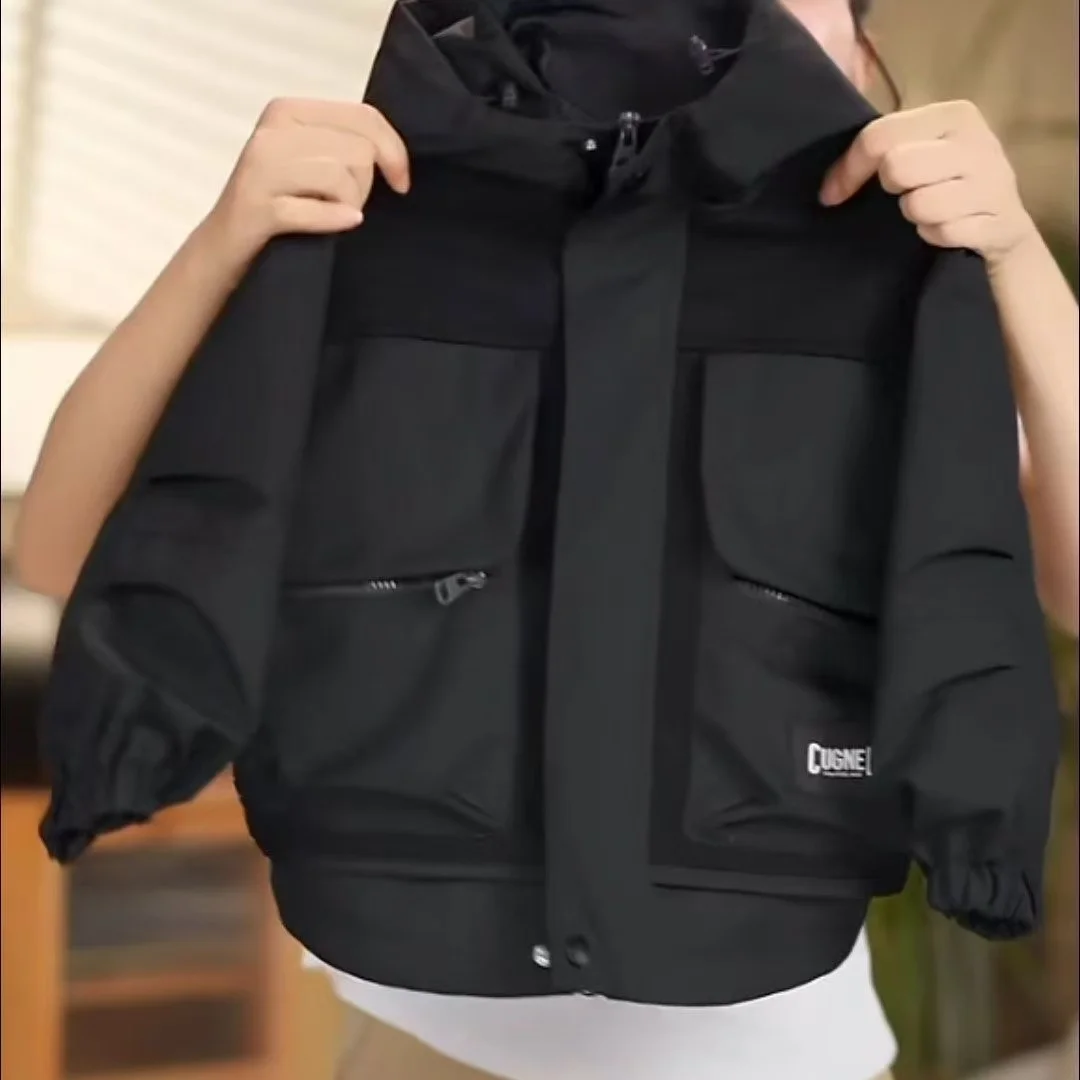 

Kids Spring and Autumn Boys' Coat Fashion New Style Middle and Large Children's Stormtrooper Jacket Parent Child Clothing