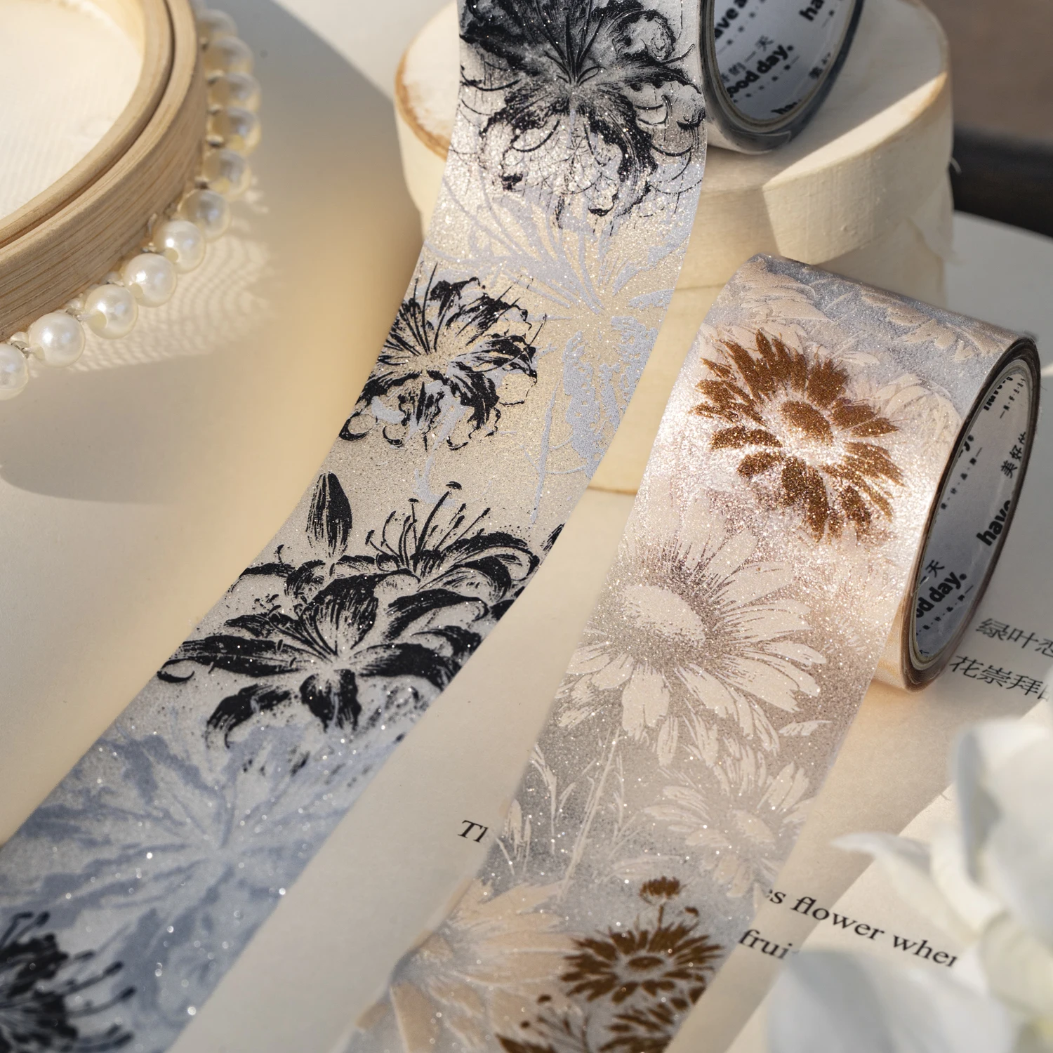 

Flowers Bloom Series Vintage Plant Floral Landscape PET Tape Creative DIY Journal Material Collage Scrapbooking Stationery