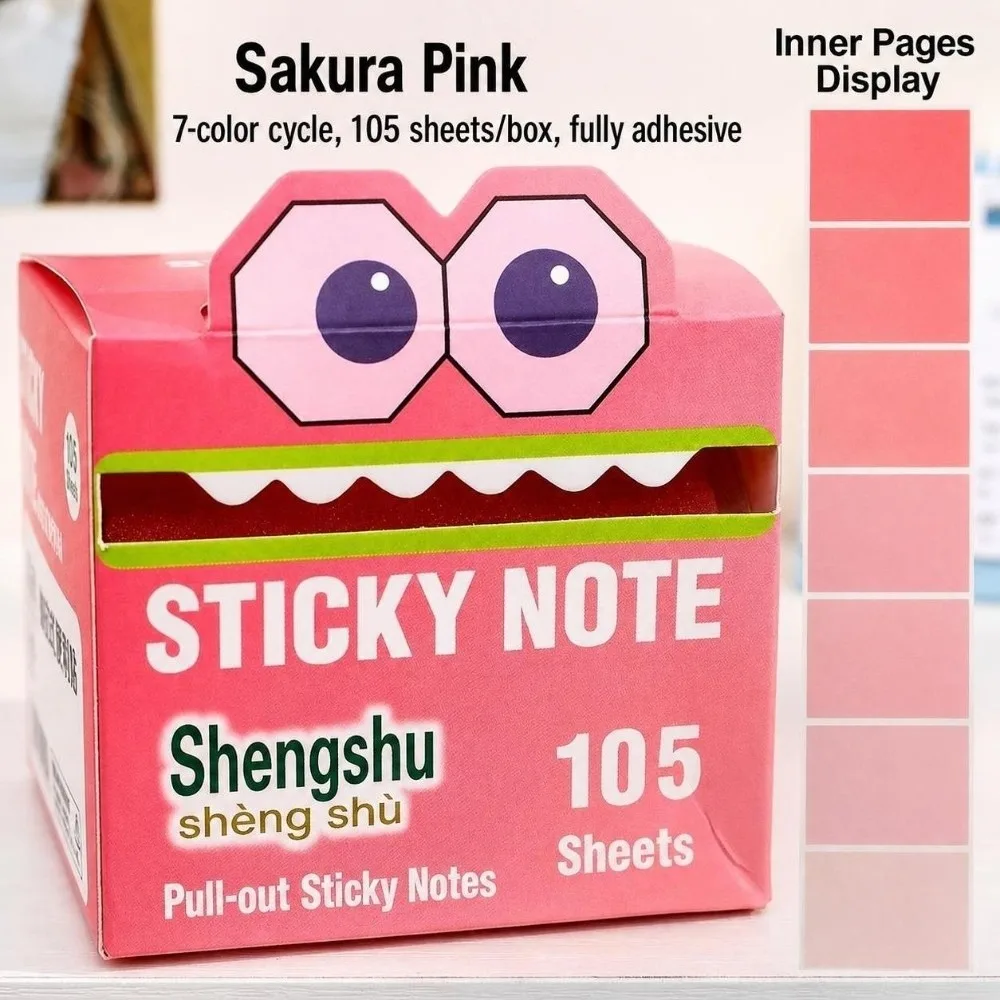 105 Sheets Per Roll Pull-Out Sticky Notes Waterproof Quick-Dry Transparent Sticky Notes No Residue Transparent Pearlescent