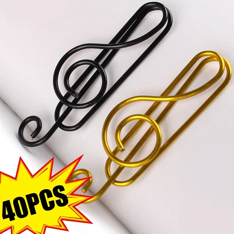 Trombone de marquage de dossier de musique en métal, pince à papier, signet, marijuana, fibre, notes, maison, école, fournitures de bureau