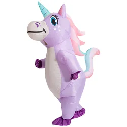 Unicorn Inflatable Costume Halloween Decoration Full Body Air Blow Up Man and Women Men Adult Carnival Mascot Christmas Cosplay