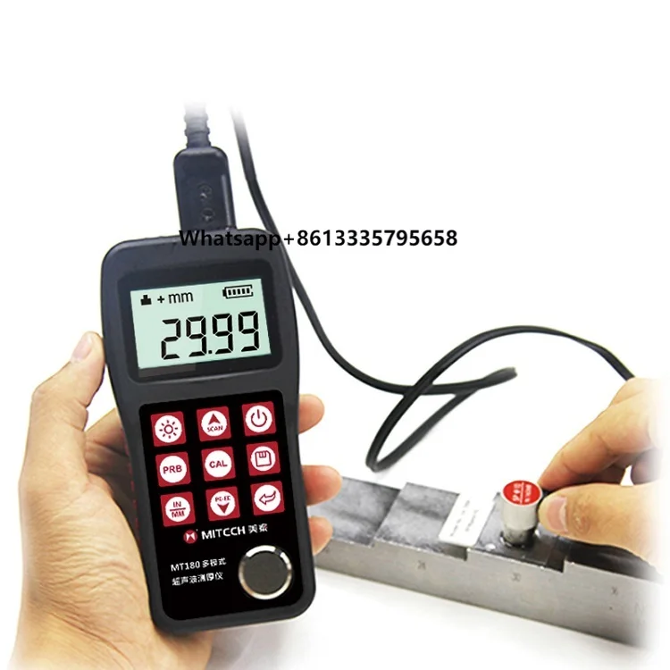 

MT180 Ultrasonic Thickness Gage Sonigauge Metal Thickness Gauge Ability to Measure Through Coating