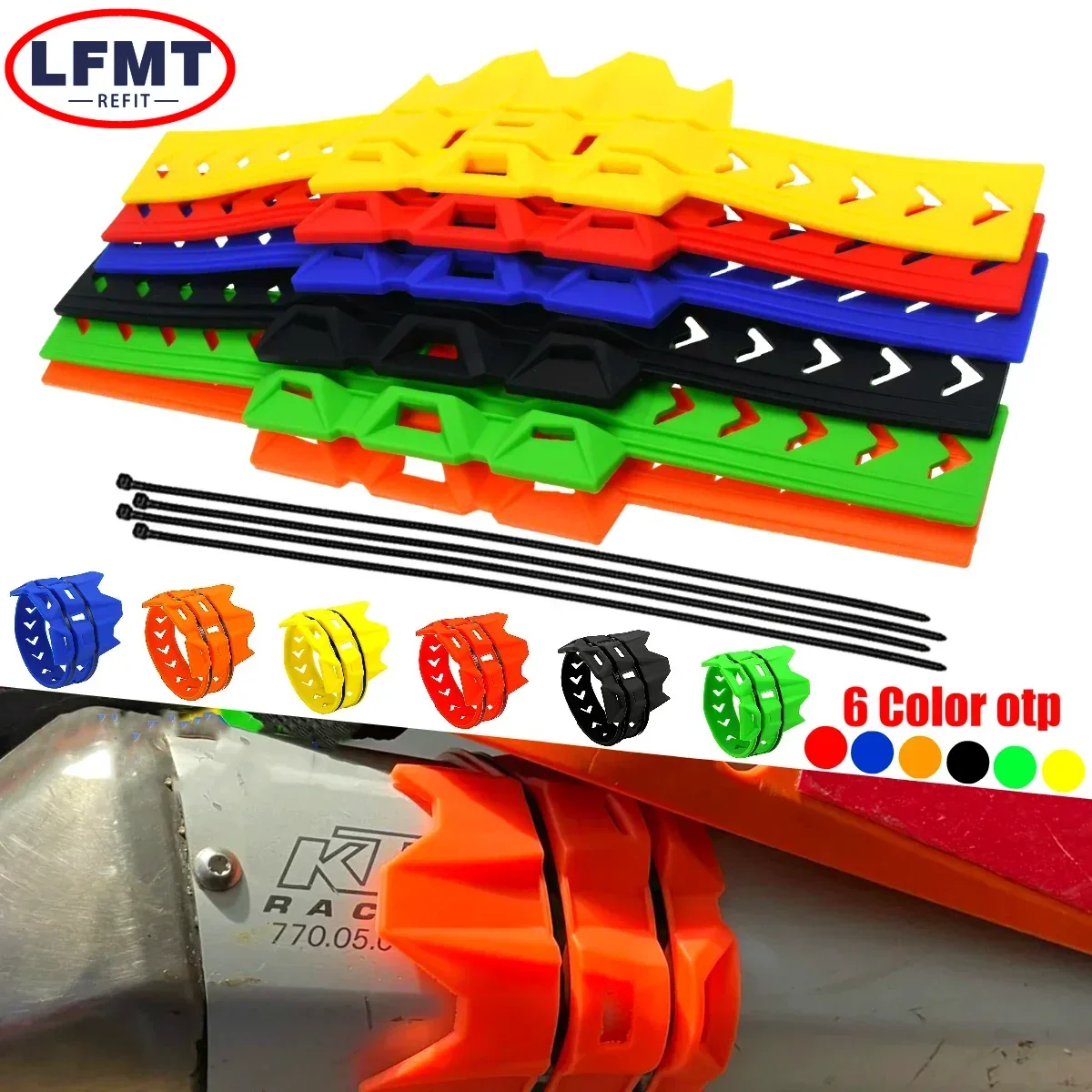 Protetor de Calor Universal para Escapamento de Motocicletas KTM, Honda, Kawasaki, Yamaha, Husqvarna, Suzuki, SHERCO