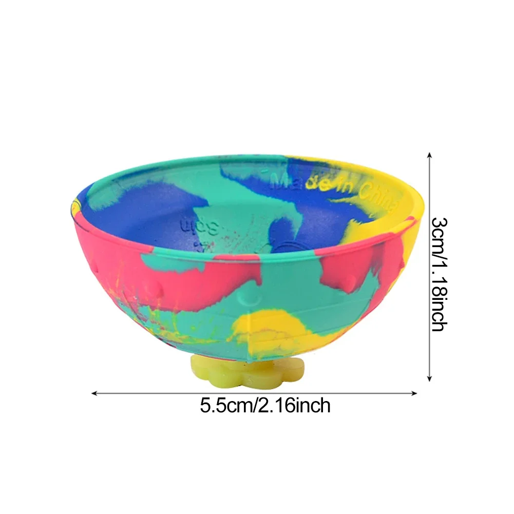 أوعية فرقعة مطاطية ترتد مع ضوء ، وعاء قفز مرن ، لعبة لتخفيف التوتر ، هدايا رياضية ممتعة للأطفال في الهواء الطلق ، ألعاب أطفال